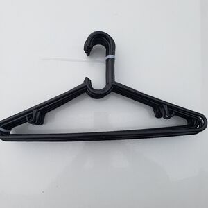 12 Black Plastic Hangers